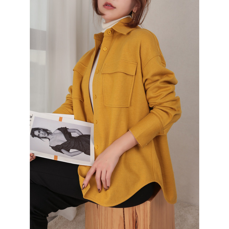 Ma's Jiamin 21 years of spring New products New Australia fine-spun wool air layer light shrink shirt style wool jacket