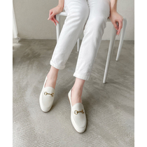 Mas Jiamin early autumn new products 3 colors into the horse rank buckle single shoe Mueller leather drag leather womens shoes Lefoe shoes 2 wear