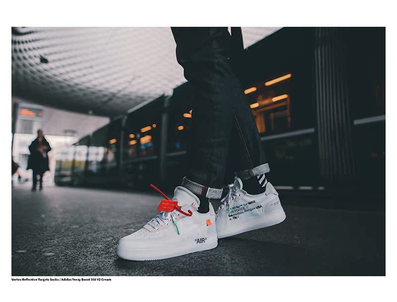 Anh Vertex London Diag dạ quang hip-hop hip-hop thời trang đường phố wicking máy thể thao vớ - Vớ thể thao vớ cổ cao