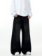 Verborgen American Retro Whiskered Black Jeans, Simple and Versatile, Loose Straight-Leg Wide-Leg Cleanfit