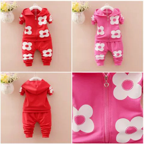 Bộ đồ mùa thu cho bé gái mới 2018 0-2-3 tuổi Nữ bé phiên bản Hàn Quốc của quần áo thủy triều cho bé đồ trẻ em