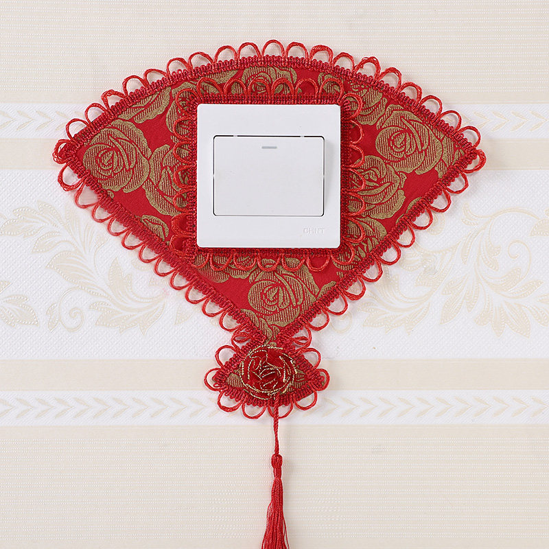 Clothing switch paste double switch protective suite creative living room lamp wall switch socket decoration simple modern