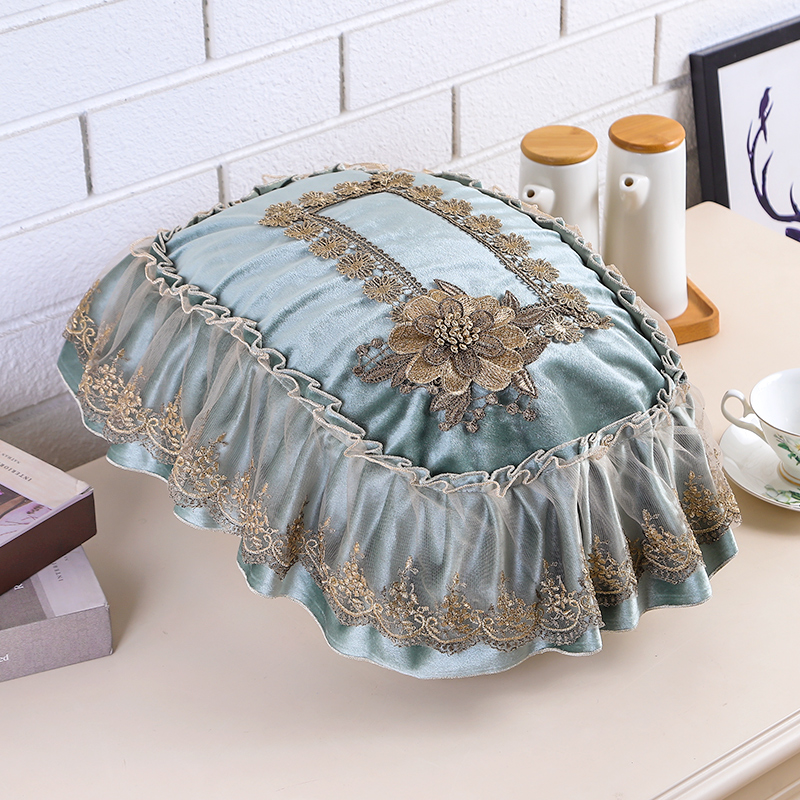 Modern minimalist fabric rice cooker cover pressure cooker dust cover lace round electric cooker cover fabric multi-purpose cover towel