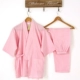 Nhật Bản mùa xuân và mùa hè bông gạc đôi kimono quần áo giam giữ ở nhà phụ nữ mang thai sau sinh đồ ngủ ba phần tư tay áo quần - Giải trí mặc / Mum mặc