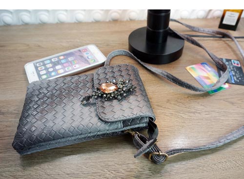 Bện điện thoại di động túi mini dây kéo Túi xách kim cương sang trọng túi đeo vai nhỏ túi nữ tui xach nu