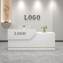 Cashier bar shop small clothing store beauty salon barber shop counter table company front desk reception desk simple
