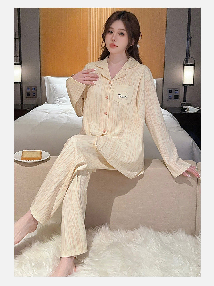 纯棉月子服秋冬产后哺乳睡衣女孕妇喂奶专用春秋产妇家居服可外穿 — 27