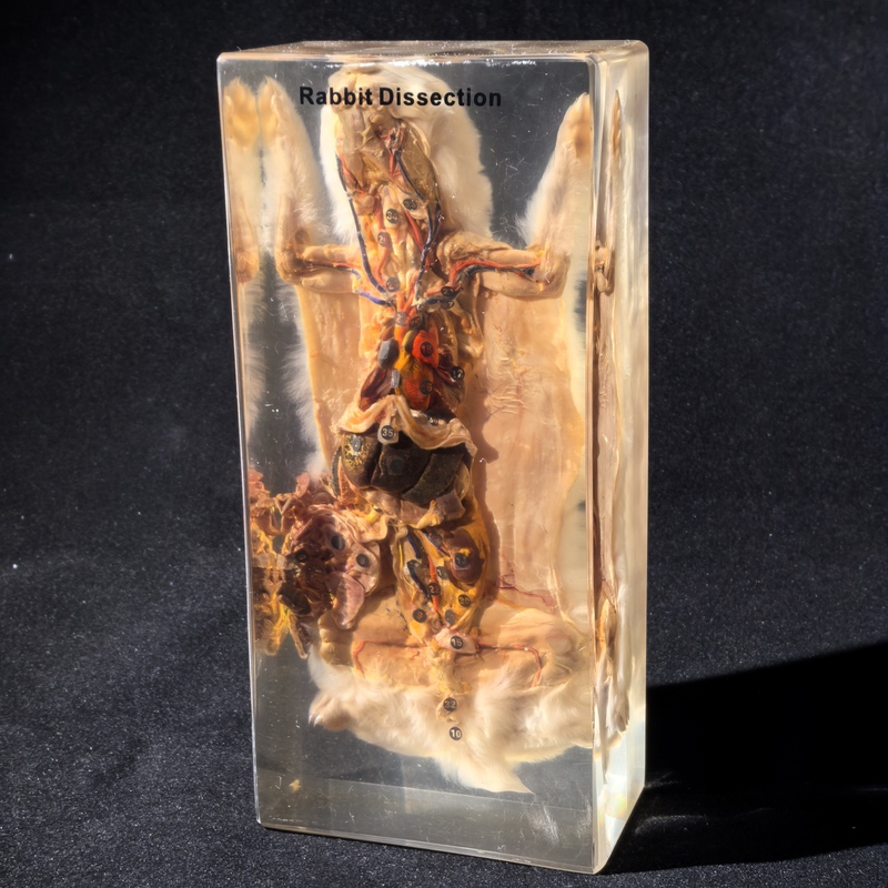 Real Animal Specimens for Teaching, Resin-Embedded Anatomical Specimens, Real Rabbit, Frog, Fish, Biology Teaching Aids for Primary and Secondary School Students