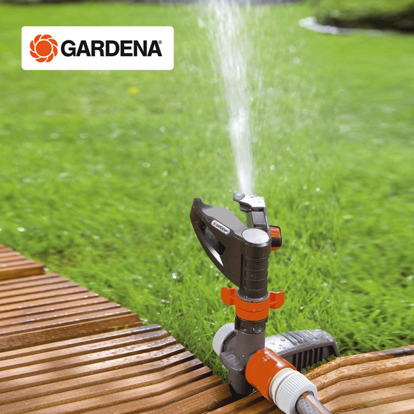 German Garding takes the GardENA 8141 pulse sprayer automatic irrigation sprinkler