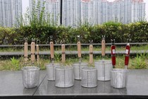 Stainless steel cooking powder off hedges and spicy hot and leaking spoon punched acid hot powder big drain mesh rice wire bailing handle and hot powder leaking