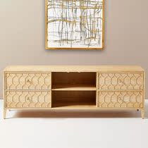 Nordic Living Room Small Household Type TV Cabinet Modern Minima Solid Wood Bedroom TV Cabinet New Chinese Ground Cabinet Side Cabinet Customised