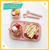 hina | Korean retro dinner plate set one person tableware Combination Cup Bowl ins simple retro