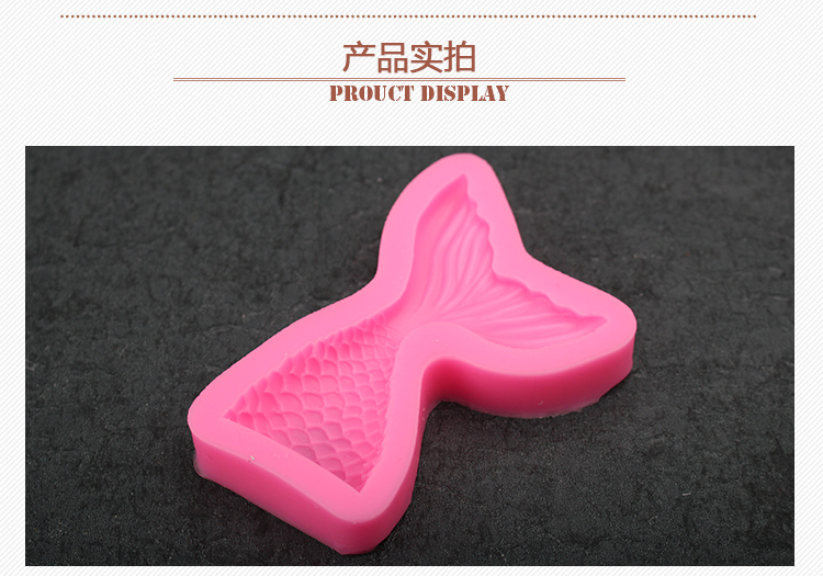 Mini Nàng tiên cá đuôi cá Nàng tiên cá lỏng Silicone Khuôn Công cụ làm bánh kẹo mềm Khuôn sô cô la - Tự làm khuôn nướng khuôn nhựa làm bánh