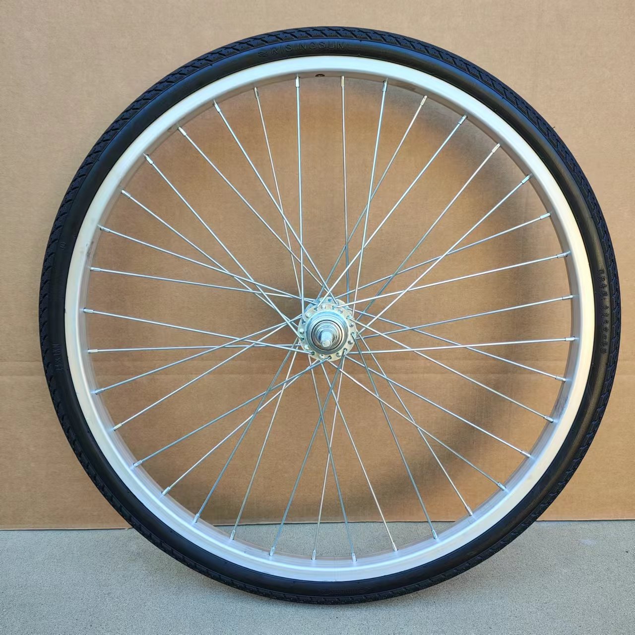 Bike wheel 20 20 22 24 26 inch inflatable solid tyre front and rear wheel thickened aluminium alloy hub assembly-Taobao