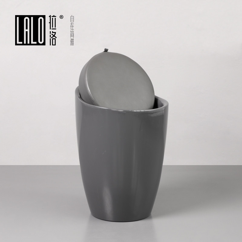 Lalopole Minima Drum Containing Stool Office Space Work Stool Modern Design Storage Stool