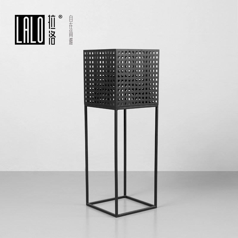 Lalo steel hollow flower slot Mobile flower house Loft style flower pot container corner dress artifacts