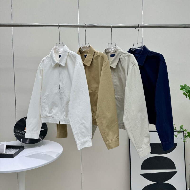 Rl Ralph Pony Logo Embroidered Zipper Lapel Jacket Simple Polo Classic Style Casual Jacket for Women Rl Ralph Pony Logo Embroidered Zipper Lapel Jacket Simple Polo Classic Style Casual Jacket for Women