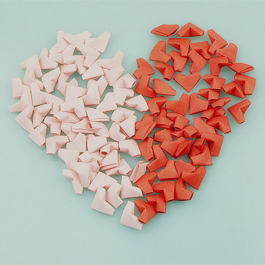 Usd 471 Folding Three Dimensional Small Love Heart Solid