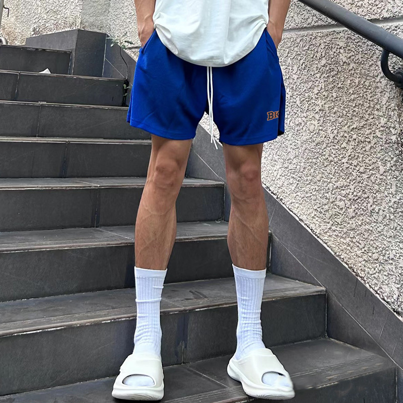 Bkcxzice Genuine American-Style Ice-Breaking Shorts for Men, Knee-Length Shorts, Summer Thin Sports Shorts, Basketball Shorts