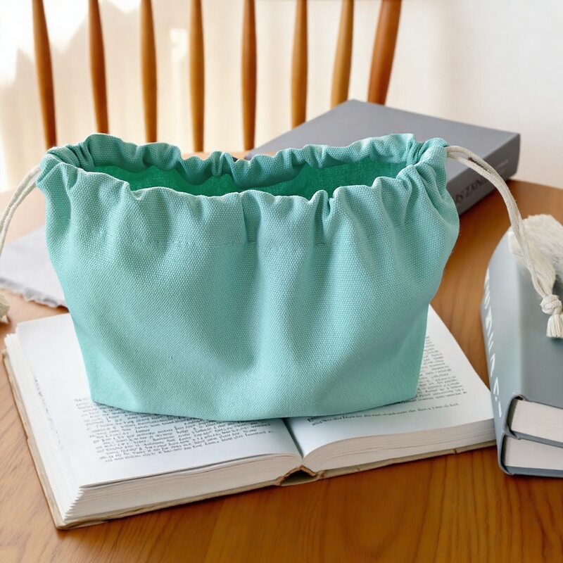 Canvas Drawstring Bag, Portable Cosmetic Bag, Inner Bag, Large Capacity Storage Bag, Bag Liner Bag