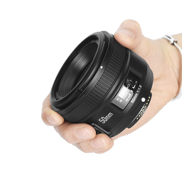 Yongnuo 50mmF1.8 small spittoon suitable for Canon EF mount Nikon F mount SLR autofocus portrait lens