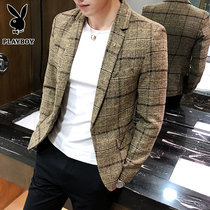 Playboy autumn new casual suit young men Korean version slim mens thin small suit single coat tide