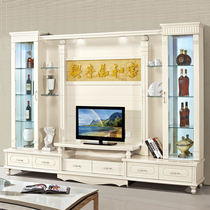 Korean TV cabinet living room paint TV cabinet TV cabinet combination TV wall cabinet living room wine cabinet film and television cabinet