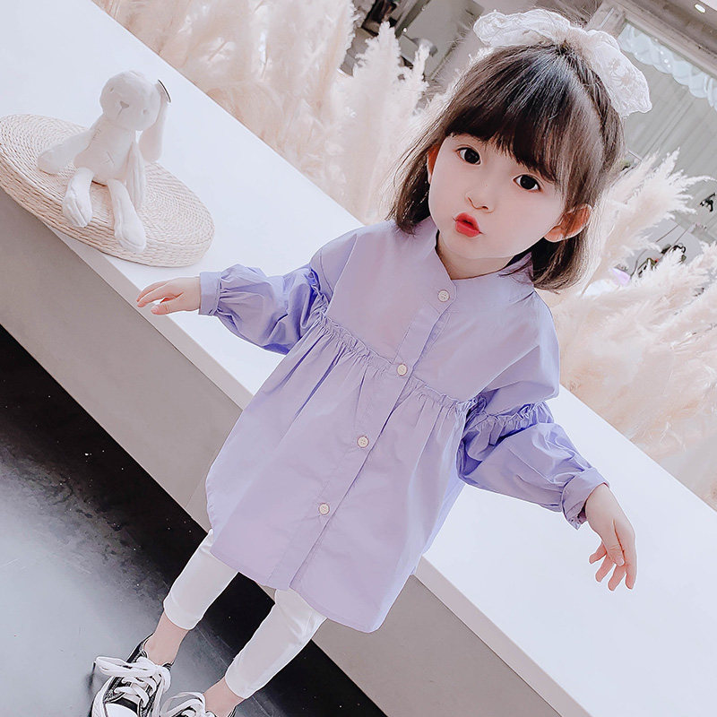 Girl Shirt Autumn Clothing 2022 new Korean version Children's Spring and Autumn Long Sleeve Foreign Pie Trendy 100 Hitch Blouses