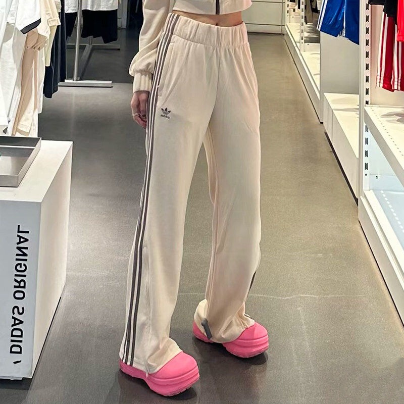 Adidas Originals Genuine Women's Pants Classic Three-Stripe Sports Trousers Casual Straight Wide-Leg Pants Ip3001 Adidas Originals Genuine Women's Pants Classic Three-Stripe Sports Trousers Casual Straight Wide-Leg Pants Ip3001