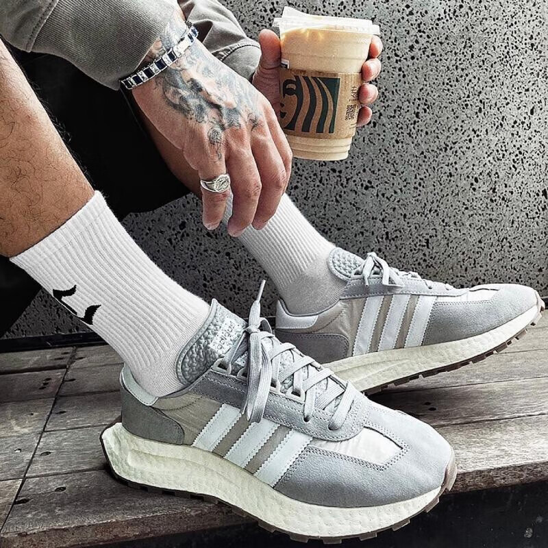 Adidas Genuine Clover Sneakers for Men and Women with Popcorn Sole, Retro Casual Sports Non-Slip Running Shoes Adidas Genuine Clover Sneakers for Men and Women with Popcorn Sole, Retro Casual Sports Non-Slip Running Shoes