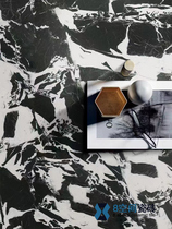 Panda White Suede Throw Matt Glazed Tile Villa Guest Restaurant Hotel Background Wall Floor Tiles Clothing Shop Black & White Marble