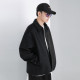 GAHA ການອອກແບບ minimalist ຂົນແກະສີແຂງ Harrington woolen jacket coat ຜູ້ຊາຍສັ້ນ profile woolen coat