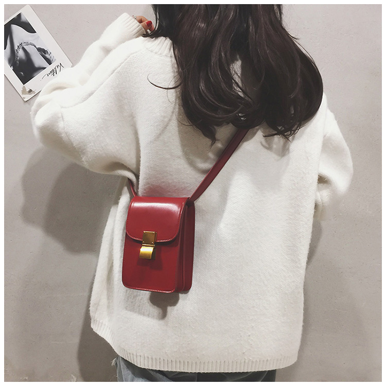 Ins siêu túi nữ 2018 mới đơn giản retro đậu phụ vai nhỏ túi hoang dã Messenger điện thoại túi thủy triều túi kẹp nách nữ