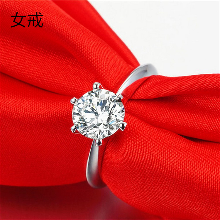 Nhật bản và Hàn Quốc cưới một carat nhẫn cưới nam giới và phụ nữ vài vòng một cặp nhẫn cưới mô phỏng mở vòng điều chỉnh