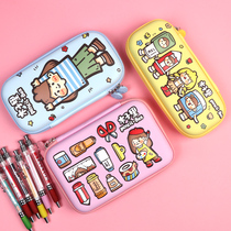 Muzili stationery box male and female primary school students 3D three-dimensional multi-function large-capacity net red art pencil storage box