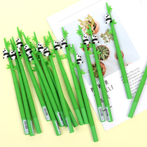 Pen creative cute super cute bamboo panda silicone shape 0 5mm black gel pen Student signature pen