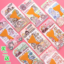 Muzi stickers ins Wind decoration small pattern cute girl heart cartoon stickers hand book material set
