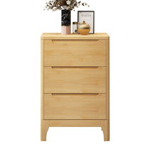 Bedside table Nordic modern simple 35 lockers small 45 full solid wood side cabinet mini storage cabinet three bucket cabinets