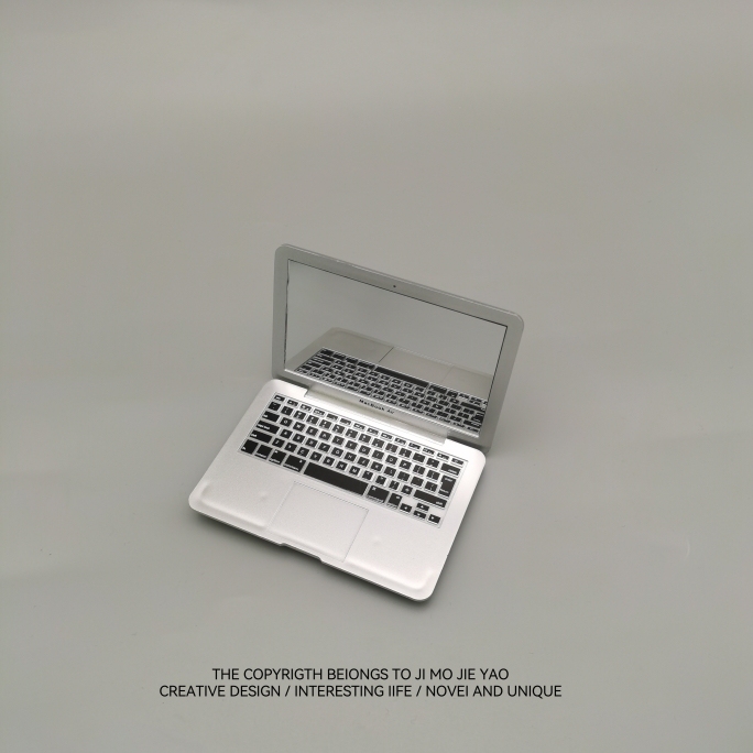 Loneliness Antidote: Refillable Folding Small Mirror, Portable, Simulated Laptop Makeup Mirror, Desktop Standable