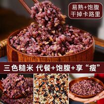 Brown rice miscellaneous grains for weight loss coarse grains staple food weight loss meal three-color miscellaneous grains rice five grains miscellaneous grains weight loss and fat reduction meal replacement food