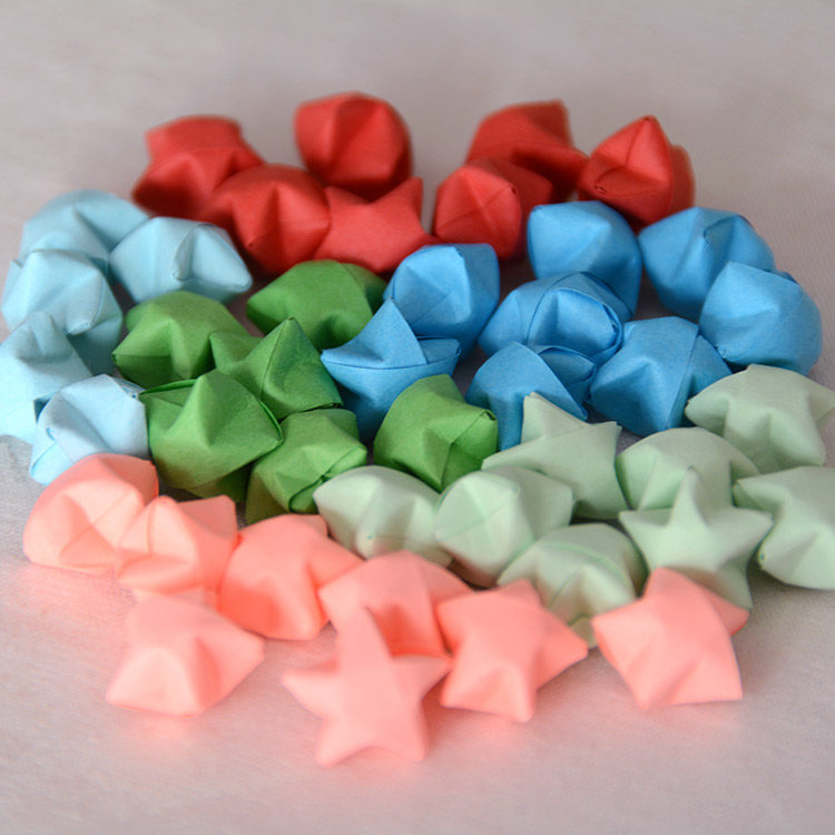 Candy Mix Color Stars Finished Stack Stars Paper Hsu Willing Stars Origami Glass Bottles Lucky Stars for Girls and Girls Day