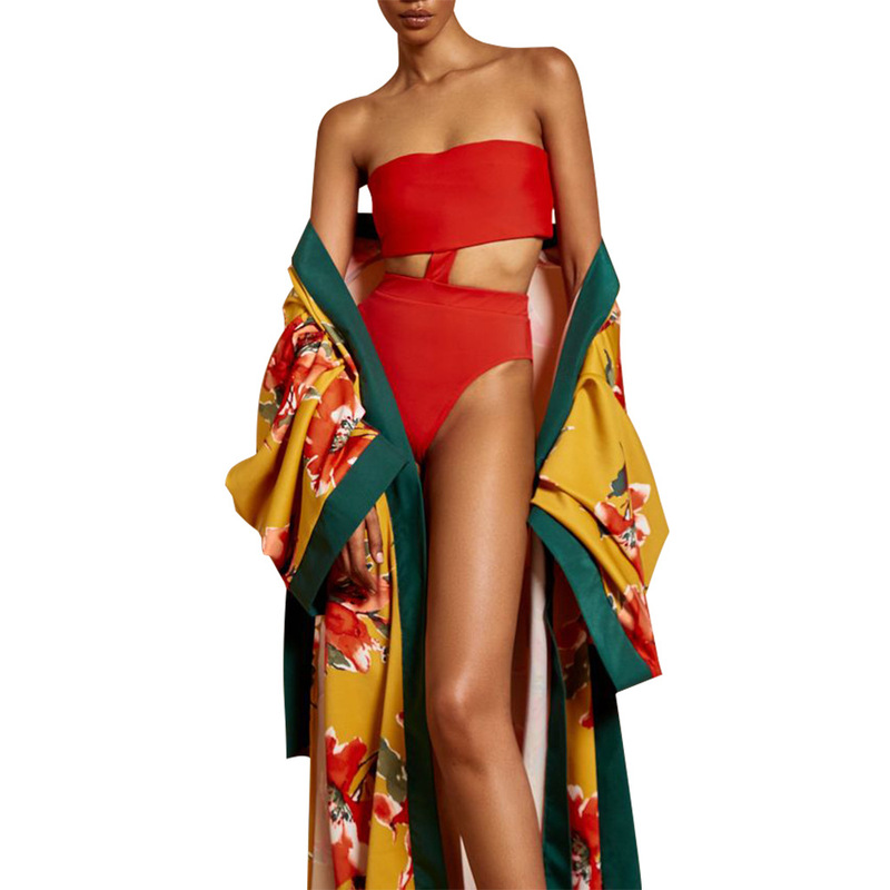 Directly from the Manufacturer, European and American Style Cross-Border Women's Clothing, Popular Amazon Item, Kimono Print Jacket Ins