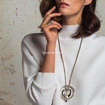  Spanish niche brand UNOde50 exaggerated pearl necklace Sweater chain personality handmade fan European and American light luxury