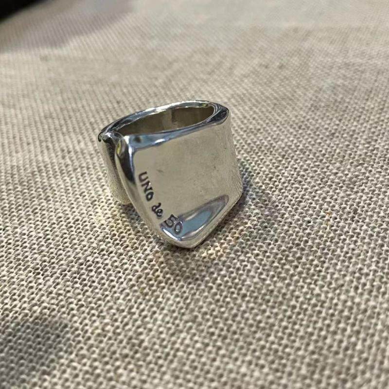 Recommended for Siban UNOde50 Pole minimalist light board ring handmade European and American light extravagant fashion individuality silver plated gold plated gold