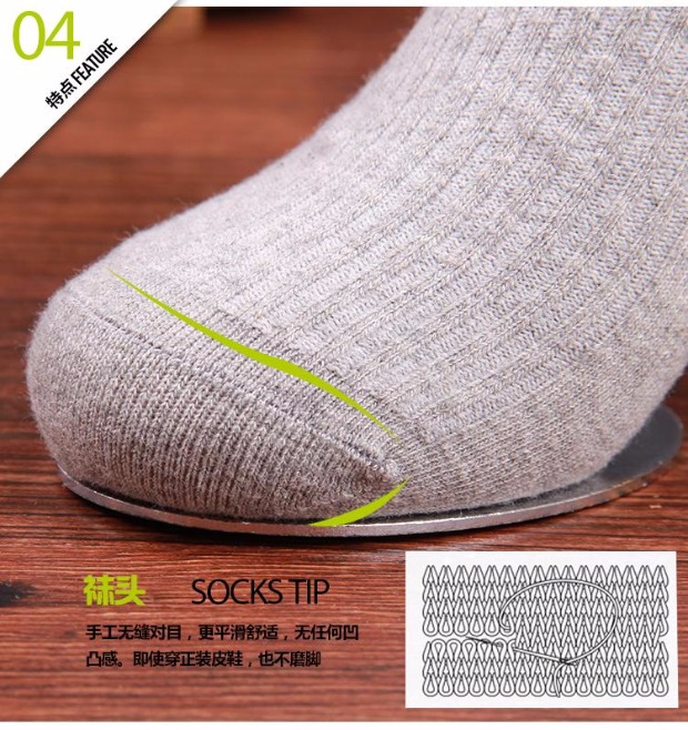 Vớ cotton nam mùa thu và mùa đông dày trong kinh doanh ống khử mùi trắng đen vớ nam thể thao vớ bốn mùa vớ cổ cao