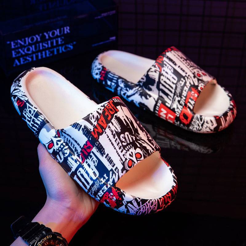 Naruto One Piece Skull Men's Slippers Trendy Thick-Soled Odor-Resistant Outdoor Wear National Trend Bathing Japanese Anime Naruto One Piece Skull Men's Slippers Trendy Thick-Soled Odor-Resistant Outdoor Wear National Trend Bathing Japanese Anime