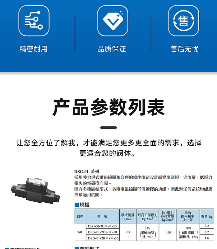 cac loai van thuy luc Van thủy lực DSG-01-2B2-D24-N1-50/70 A220 A240 A110 A120 Van định hướng điện từ van khóa dầu thủy lực van điều hướng thủy lực