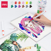 Del 70809 soft head marker pen hand painted color pen painting art graffiti color pen water soft head marker pen
