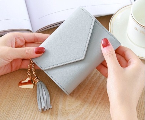 Ví thời trang mới 2018 ví nữ nhỏ ngắn Nhật Bản và Hàn Quốc ví nhỏ ví nữ mini tua nhỏ tươi ví nam đẹp