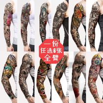6 full-arm tattoo stickers waterproof men and women durable Korean simulation tattoo half-arm tattoo sticker painted geisha Prajna